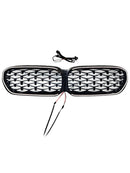 2021-2024 Fit BMW 5 Series G30 G38 Diamond Front Kidney Grill Grille Black