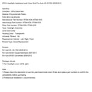 2PCS Headlight Headlamp Lens Cover Shell For Audi A5 S5 RS5 2008-2012