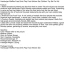 Hamburger Waffles Fries Drink Play Food Kitchen Set Children Toy Set For Kid