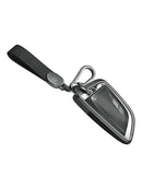 Aluminum Alloy TPU Black Car Key Case Cover With Buckle For BMW x3 x1 x5