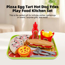 Pizza Egg Tart Hot Dog Fries Play Food Kitchen Set Children Toy Set For Kid