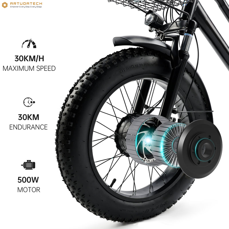 500W 48V 13A Electric Snow Tricycle 3 wheel e-bike 4.0 Fat Tire Tricycle