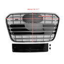 S6 Style Front Bumper Grill Grille Fit Audi A6 C7 2012-2015 Chrome