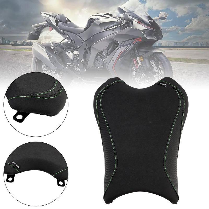 Front Driver Seat Raider Cushion Fit Green For Kawasaki Zx-10R/Rr 2021-2023 Green