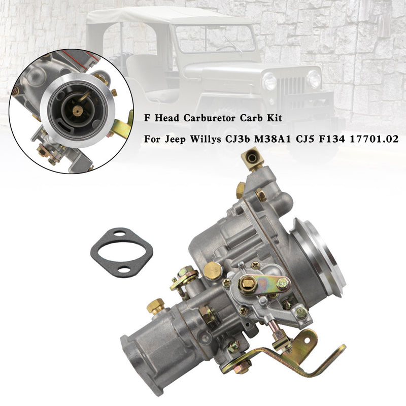 F Head Carburetor Carb Kit For Jeep Willys CJ3b M38A1 CJ5 F134 17701.02