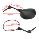 Mirror Set - Left & Right 8mm For Piaggio TPH NRG MC3 Typhoon NTT SKR Zip 50cc