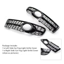 Front Bumper Honeycomb Fog Grille Cover For Audi A4 B7 S-Line S4 2005-2008 Black