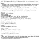 2PCS Roof Drip Molding Trim Left & Right Side Rubber For Civic Sedan 2012-2015