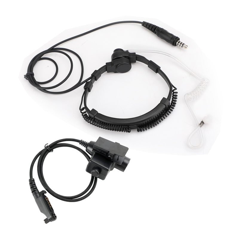 7.1mm Big Plug Tactical Throat Headset 6-Pin U94 PTT For HYT PD682g PD662g PD665