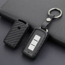 Leather Silicone Car Key Case Cover With Buckle For Mitsubishi