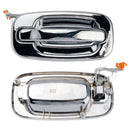 4PCs Front Exterior Door Handle Set Chrome For Chevy GMC Silverado 99-06