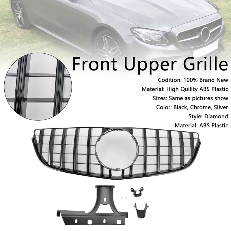 GT Style Front Bumper Grille Grill Fit Mercedes E-CLASS W207 Coupe 2014-2017