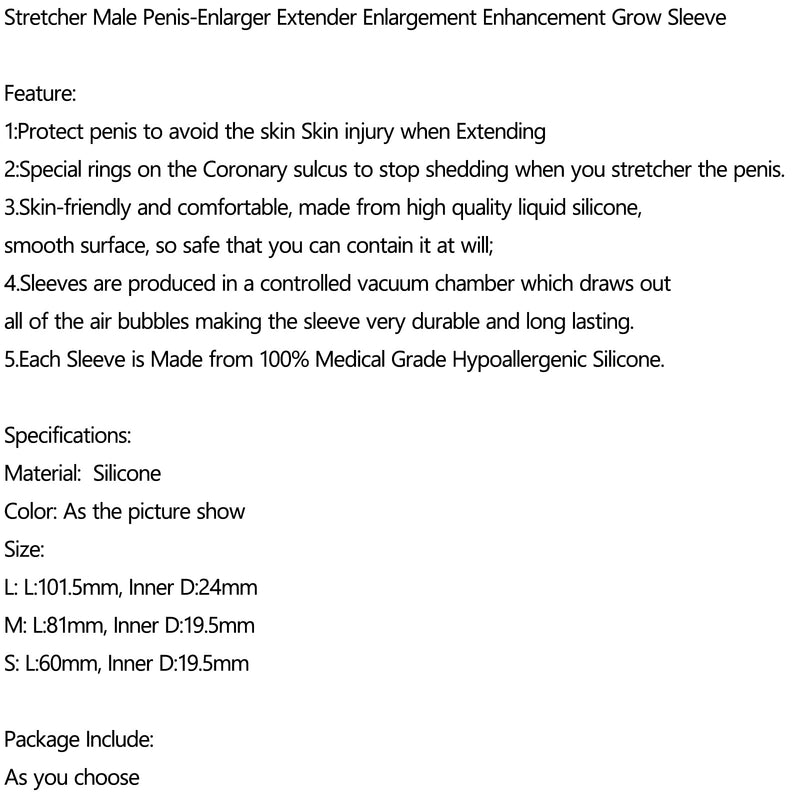 Male Enlarger Growth Kit Penis Vacuum Pump Stretcher Enlargement System Extender