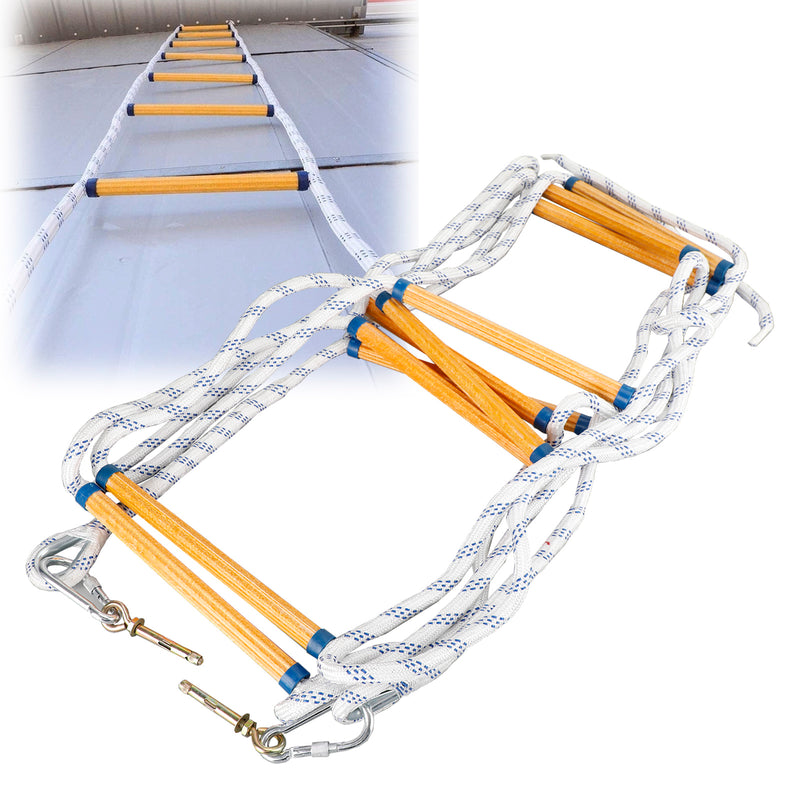 5 Meters Fire Escape Ladder Folding Emergency Rescue Rope Nylon Epoxy Resin Fireproof