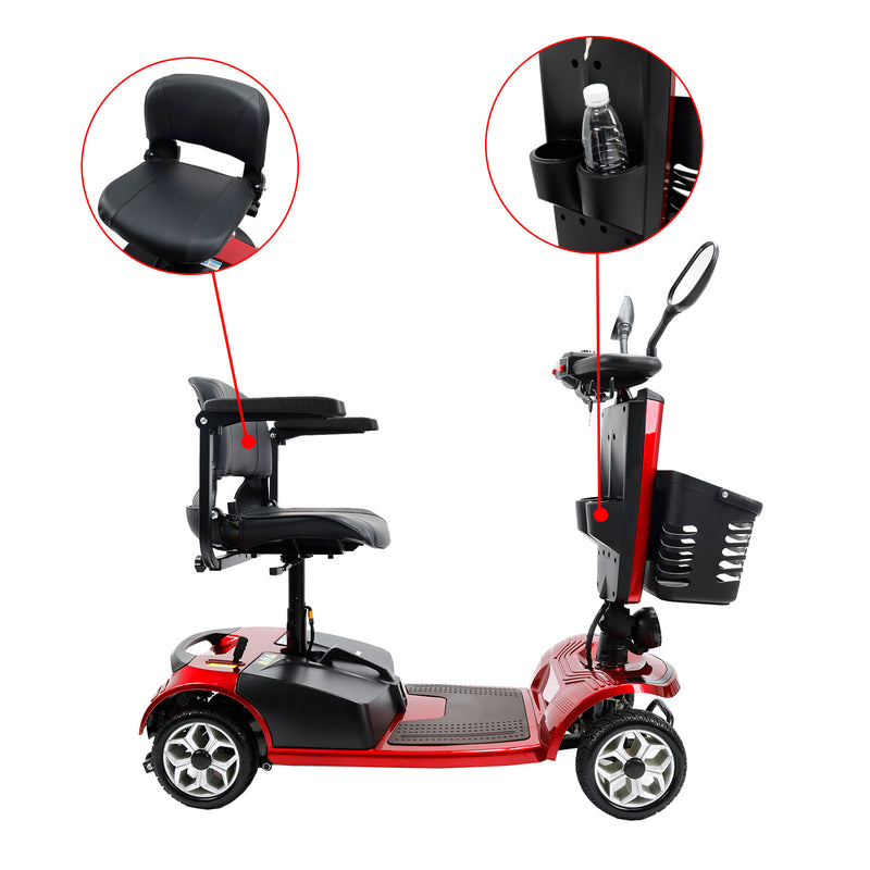 24V 250W Outdoor Mobility Scooters for Senior Elderly 4 Wheel Electric Scooter