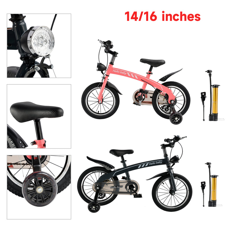 14/16 inches kid's bike children bicycle with LED headlight boys and girls gift