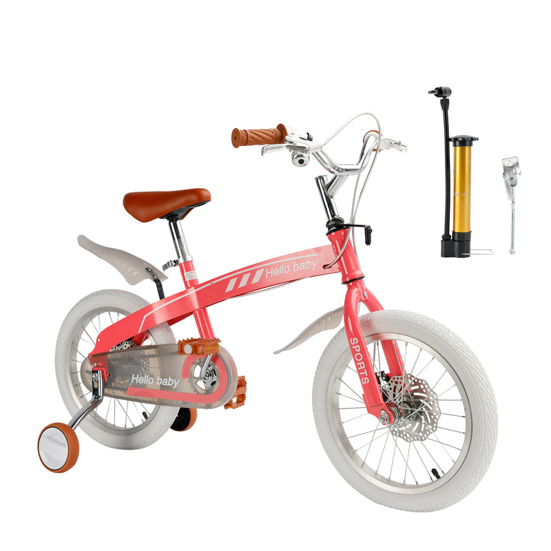 16 inches double disc brakes kid's bike children bicycle with auxiliary wheels