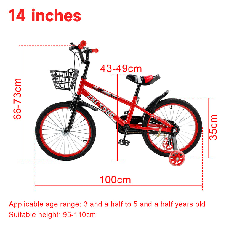 14/16/18 inches Kid's Bike Child Bicycle Boys and Girls with Bottle Cage Holder