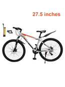 27.5" wheels 27 speed double disc brake mountain bike MTB for adults Silver