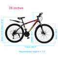 Spoke Wheel 24 Speed Mountain Bicycle Adult Bike MTB w/ fender