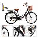 7 speed 26" Spoke Wheel Cruiser Bike Women Bicycle Girl's City Bike