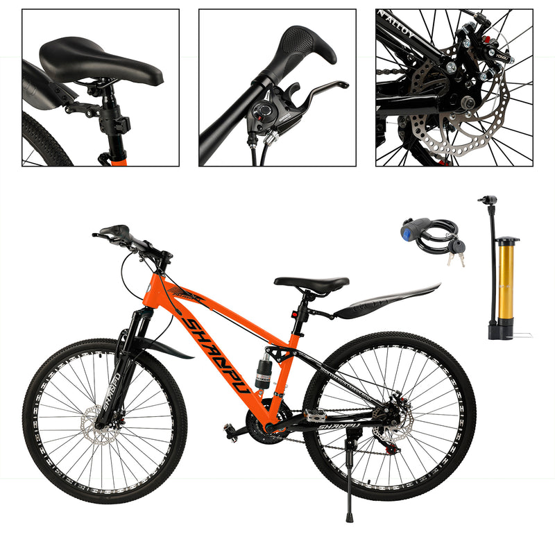 Unisex Teenagers / adults MTB 21 speed 26 inches Mountain Bike Full Suspension