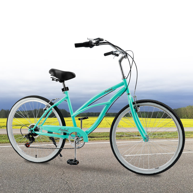 Urban Lady Girl's Bicycle Women's Beach Cruiser Bike 26 Inches 7 Speed