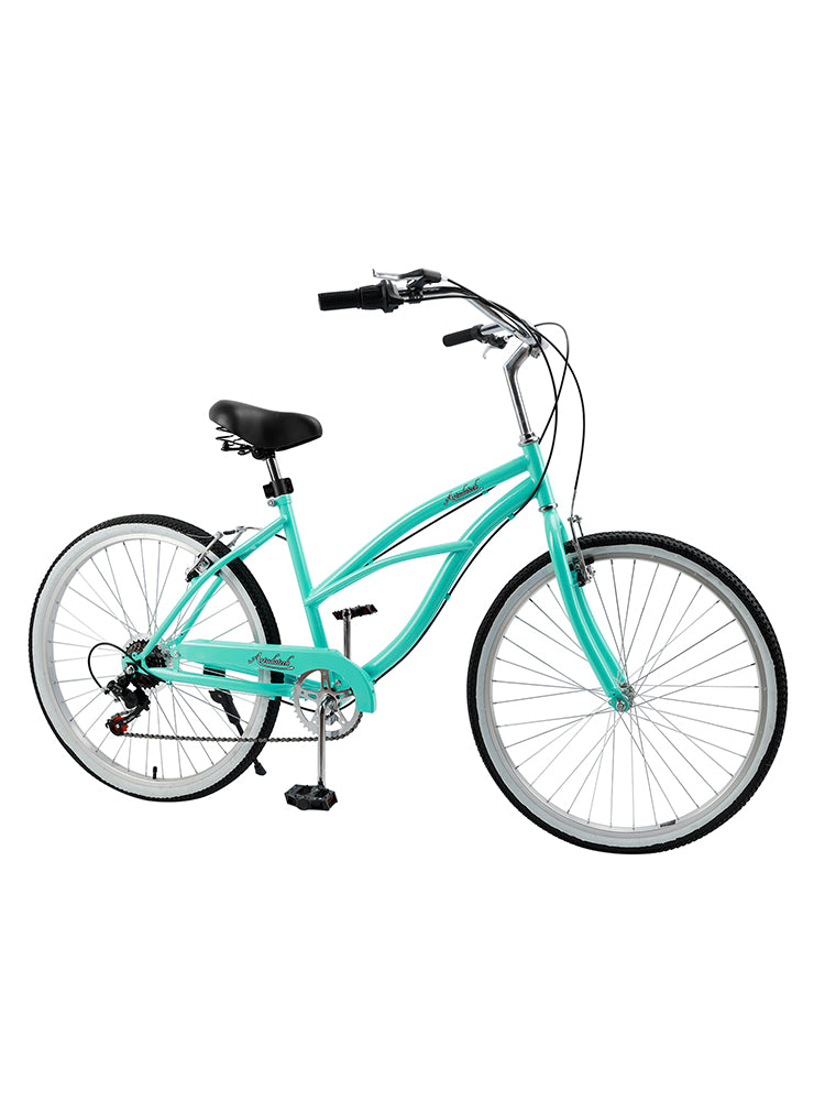 Urban Lady Girl's Bicycle Women's Beach Cruiser Bike 26 Inches 7 Speed