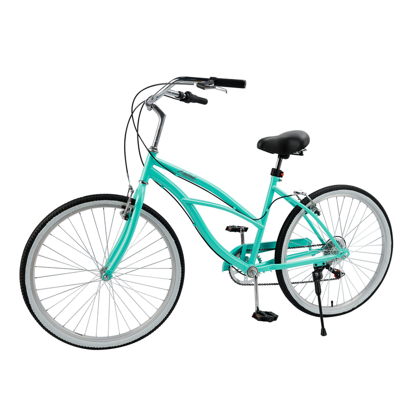 Urban Lady Girl's Bicycle Women's Beach Cruiser Bike 26 Inches 7 Speed