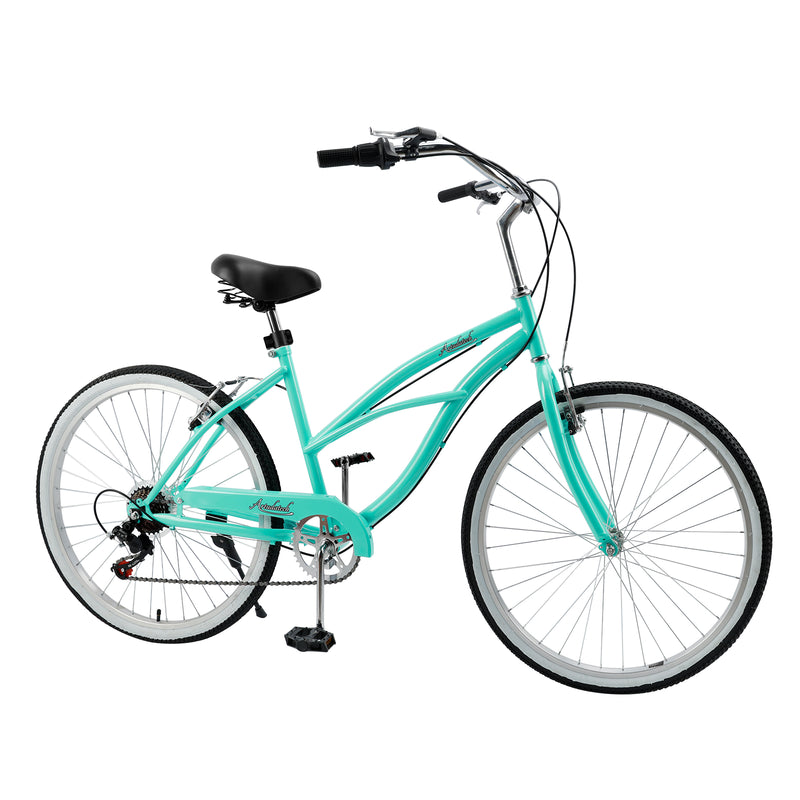 Urban Lady Girl's Bicycle Women's Beach Cruiser Bike 26 Inches 7 Speed