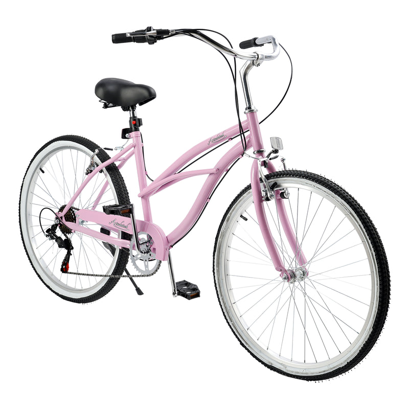 Urban Lady Girl's Bicycle Women's Beach Cruiser Bike 26 Inches 7 Speed