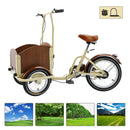 Children/Lady Folding Pet Dog Tricycle Cart Reverse Three-wheel Bike