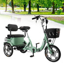 400W 48V 12A Elder Electric folding trike 3 wheel e-bike with Rear Seat Cream
