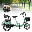 400W 48V 12A Elder Electric folding trike 3 wheel e-bike with Rear Seat Cream
