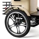 400W 48V 12A Elder Electric folding trike 3 wheel e-bike with Rear Seat Cream