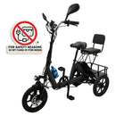 Three Wheel Electric Tricycle for Adults 3 Wheel Motorized Folding E-Bike