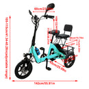 Three Wheel Electric Tricycle for Adults 3 Wheel Motorized Folding E-Bike