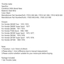 Throttle Cable For Honda CB350F CB500 FT500 CB550 CB750 Generic