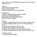 Nissan Xterra 2005 L4 2.5L Petrol Automatic Trans 332518S011 600919 4WD Transfer Case Shift Motor