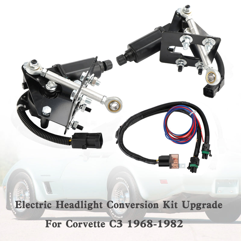 Corvette C3 1968-1982 Electric Headlight Conversion Kit Upgrade