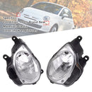 Left+Right High Beam Headlight Headlamp For Fiat 500 Hatchback 2008-2015