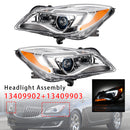 Halogen Left+Right Headlight 13409902 13409903 For Buick Regal 2014-2017