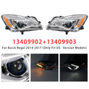 Halogen Left+Right Headlight 13409902 13409903 For Buick Regal 2014-2017