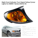 Front Indicator Turn Signal Yellow Corner Lights For BMW 3 Series E46 02-05 Generic