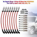8x Spark Plugs +Wires 10.5mm Set 19299585 For Chevrolet GMC 4.8L 5.3L 6.0L V8