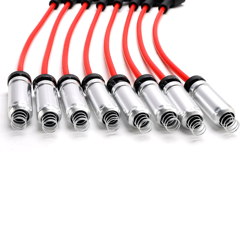 8x Spark Plugs +Wires 10.5mm Set 19299585 For Chevrolet GMC 4.8L 5.3L 6.0L V8