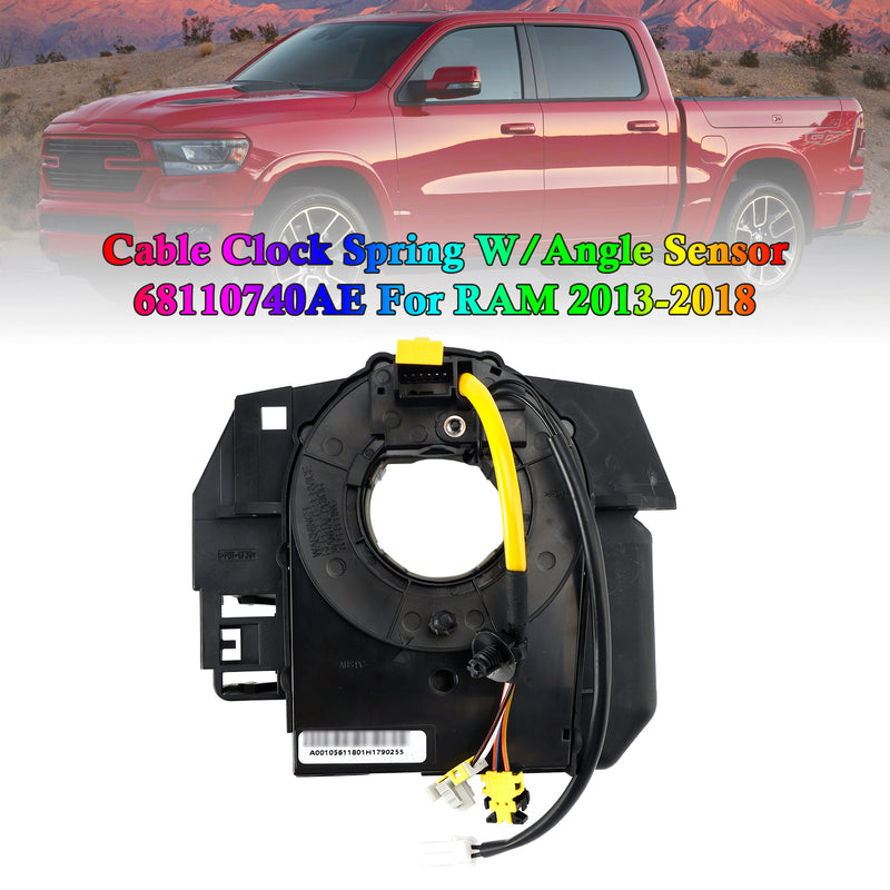 68110740AE Clock Spring with Angle Sensor 9 PINS For Dodge RAM 2013-2020