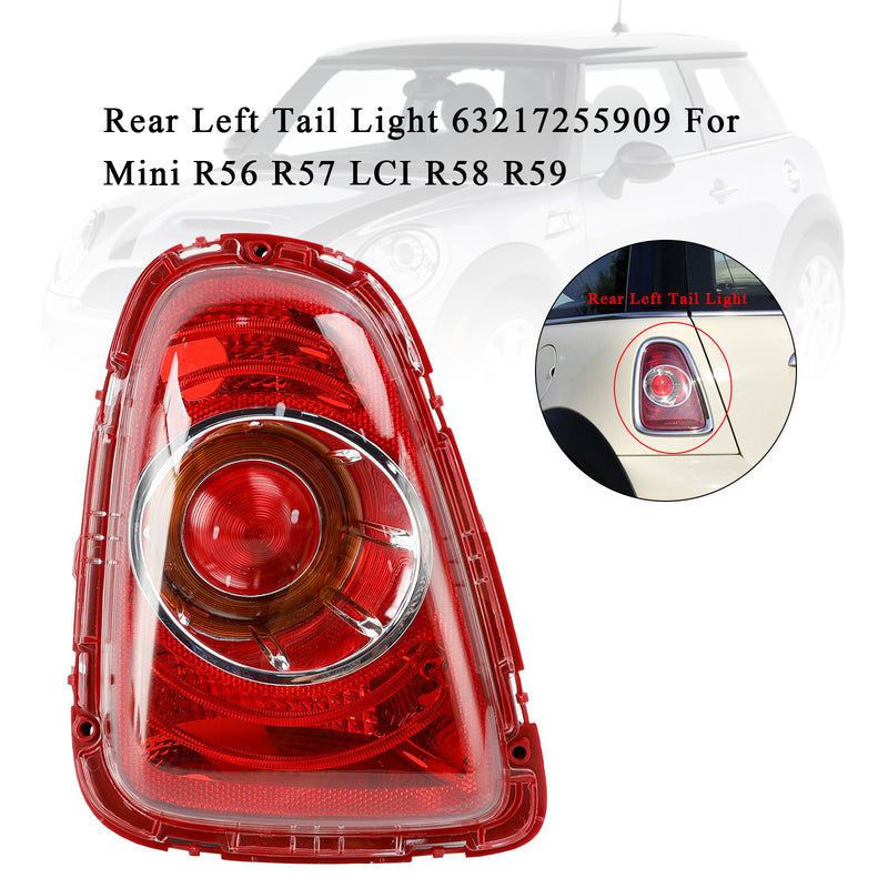 Rear Left Tail Light 63217255909 For Mini R56 R57 LCI R58 R59