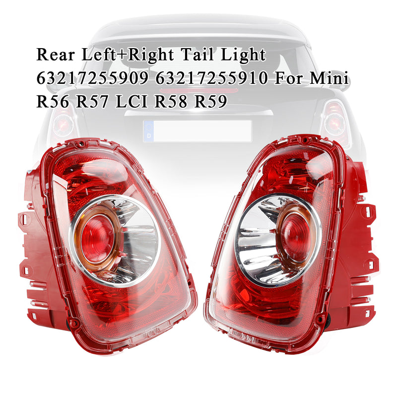 Rear L+R Tail Light 63217255909 63217255910 For Mini R56 R57 LCI R58 R59