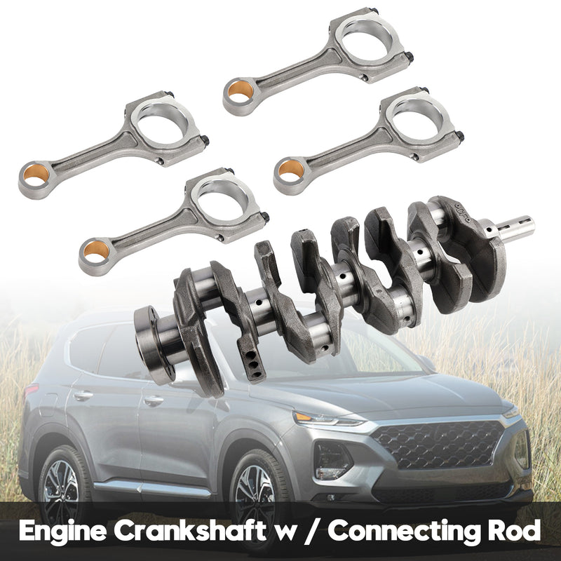 2010-2013 Kia Forte Koup 2.4L Engine Crankshaft w/ Connecting Rod 23510-2G500 23111-2G200